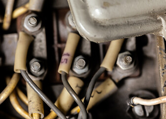 Old Induction motor. Asynchronous motor