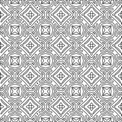 Geometric vector pattern with Black and white colors. Seamless abstract ornament for wallpapers and backgrounds.