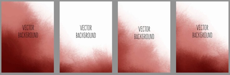 Set of vector watercolour universal backgrounds with copy space for text
