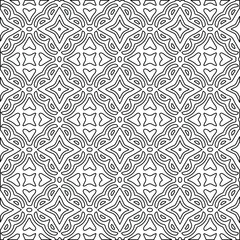 Fototapeta premium Geometric vector pattern with Black and white colors. Seamless abstract ornament for wallpapers and backgrounds.