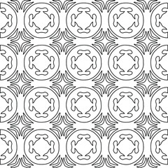 Geometric vector pattern with Black and white colors. Seamless abstract ornament for wallpapers and backgrounds.