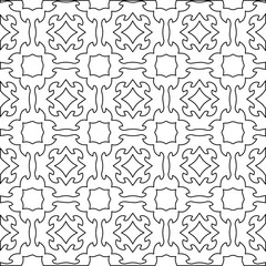 Geometric vector pattern with Black and white colors. Seamless abstract ornament for wallpapers and backgrounds.