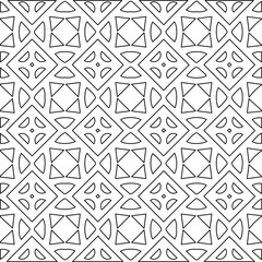 Geometric vector pattern with Black and white colors. Seamless abstract ornament for wallpapers and backgrounds.