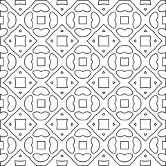 Geometric vector pattern with Black and white colors. Seamless abstract ornament for wallpapers and backgrounds.