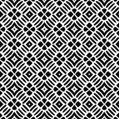 Geometric vector pattern with  Black and white colors. Seamless abstract ornament for wallpapers and backgrounds.