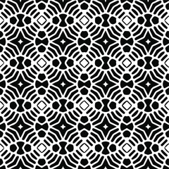 Geometric vector pattern with  Black and white colors. Seamless abstract ornament for wallpapers and backgrounds.