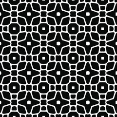 Geometric vector pattern with Black and white colors. Seamless abstract ornament for wallpapers and backgrounds.