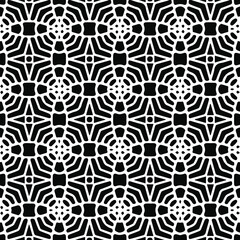 Geometric vector pattern with Black and white colors. Seamless abstract ornament for wallpapers and backgrounds.