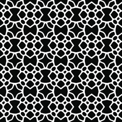 Geometric vector pattern with Black and white colors. Seamless abstract ornament for wallpapers and backgrounds.