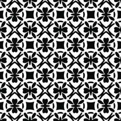  Geometric vector pattern with Black and white colors. Seamless abstract ornament for wallpapers and backgrounds.