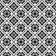  Geometric vector pattern with Black and white colors. Seamless abstract ornament for wallpapers and backgrounds.