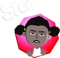 Girl facial expression avatar