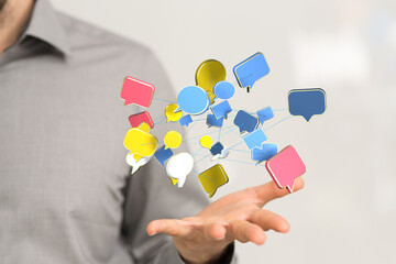 communication paper speak bubble digital