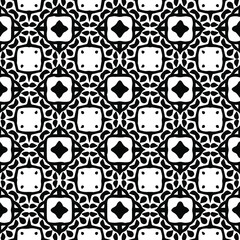  Geometric vector pattern with Black and white colors. Seamless abstract ornament for wallpapers and backgrounds.