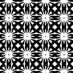 Geometric vector pattern with Black and white colors. Seamless abstract ornament for wallpapers and backgrounds.