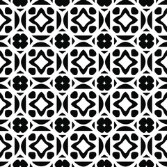 Geometric vector pattern with Black and white colors. Seamless abstract ornament for wallpapers and backgrounds.