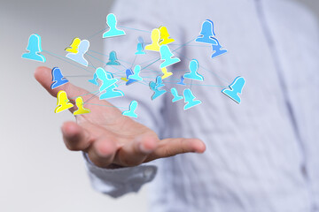 Unity group and teamwork concept remote