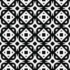 Geometric vector pattern with Black and white colors. Seamless abstract ornament for wallpapers and backgrounds.