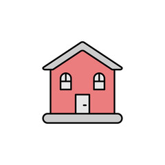 building, home icon. Set of buildings illustration icons. Signs, symbols can be used for web, logo, mobile app, UI, UX