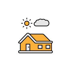 building, home icon. Set of buildings illustration icons. Signs, symbols can be used for web, logo, mobile app, UI, UX