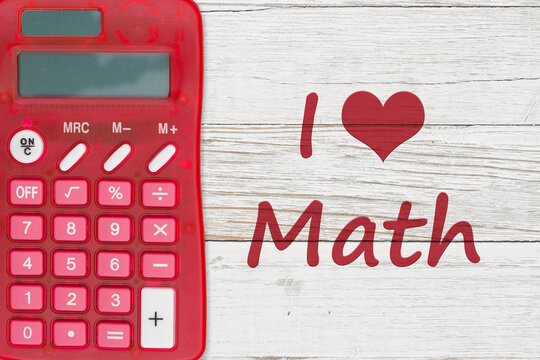 I love math message with a calculator