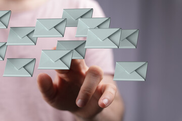 Network Communications with email symbol.