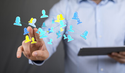 Unity group and teamwork concept remote