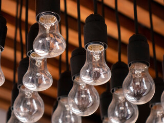 Decorative incandescent lamps. Used as a vintage style indoors.