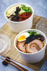 Japanese Ramen Takeout in Takeout Bowls
