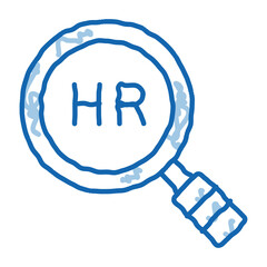 human resource research doodle icon hand drawn illustration