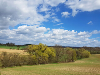 Landscape near the Eco-Village Brodowin in Brandenburg state in spring