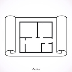 House Plan Icon. Professional, pixel perfect icons optimized for both large and small resolutions