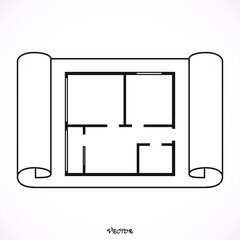 House Plan Icon. Professional, pixel perfect icons optimized for both large and small resolutions