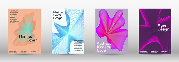 Artistic covers design. A set of modern abstract covers. - obrazy, fototapety, plakaty