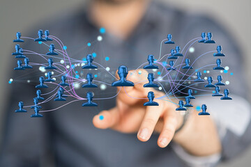 hierarchy connection team group digital