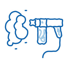 water cleaning pump doodle icon hand drawn illustration
