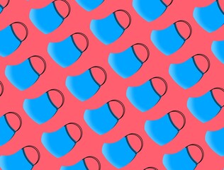 Seamless pattern of masks for safety