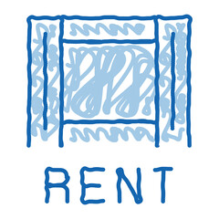 film rent doodle icon hand drawn illustration