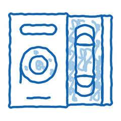 record player doodle icon hand drawn illustration