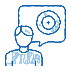 customer at tire repair shop doodle icon hand drawn illustration