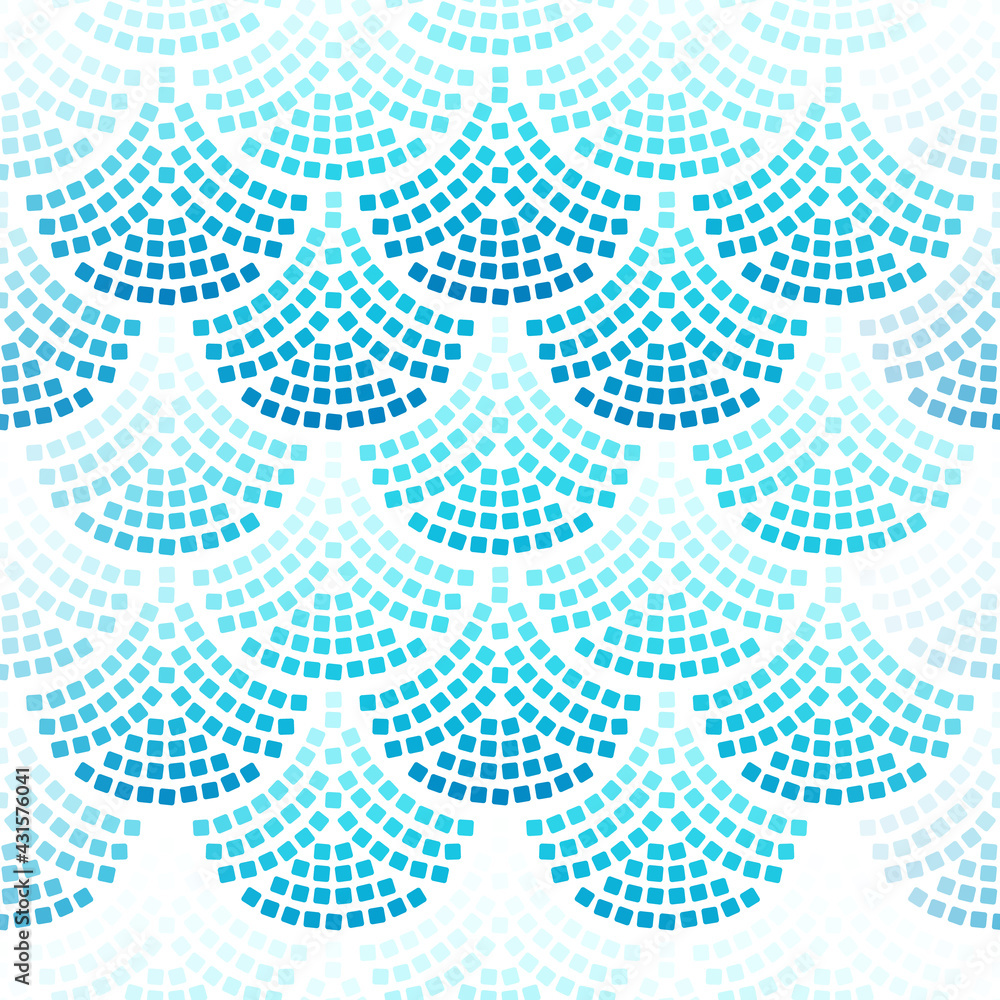 Poster pattern with texture of scales and squares.