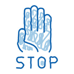 stop bullying doodle icon hand drawn illustration