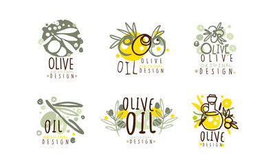 Olive Organic and Natural Product Original Design Vector Set