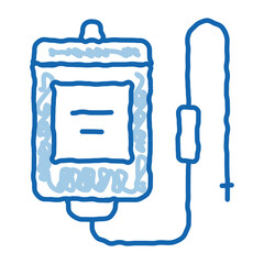 medical dropper doodle icon hand drawn illustration