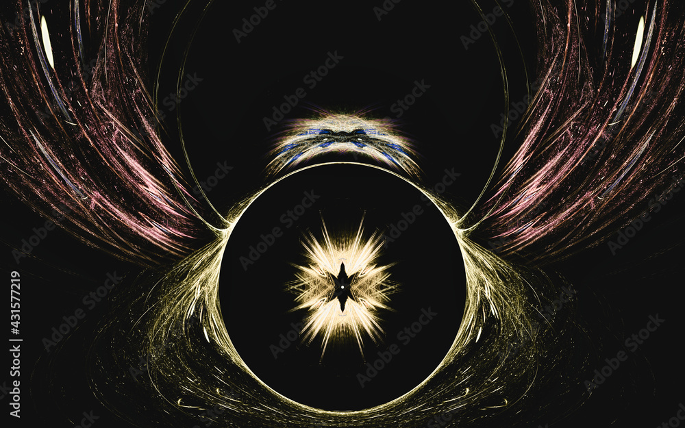 Aufkleber digital illustration abstract image generated fractal background image wallpaper pattern of various 