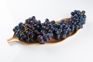 Purple fruit grape isolated on white background