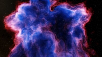 nebula gas cloud in deep outer space, colorful space background with stars