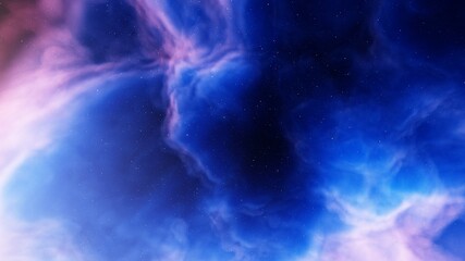 nebula gas cloud in deep outer space, colorful space background with stars