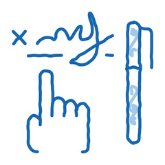 handwriting graphical analysis doodle icon hand drawn illustration