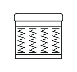 different types of mattresses, line icon, springs